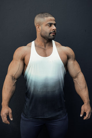 Classic Bodybuilding Racerback Stringer - Black Ombre