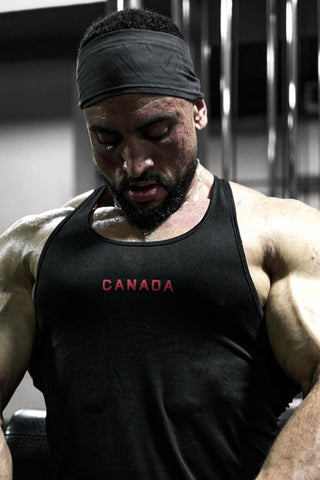 Fast-Dry Bodybuilding Workout Stringer - Canada Logo