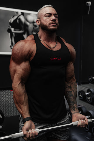 Fast-Dry Bodybuilding Workout Stringer - Canada Logo