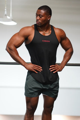 Fast-Dry Bodybuilding Workout Stringer - Canada Logo